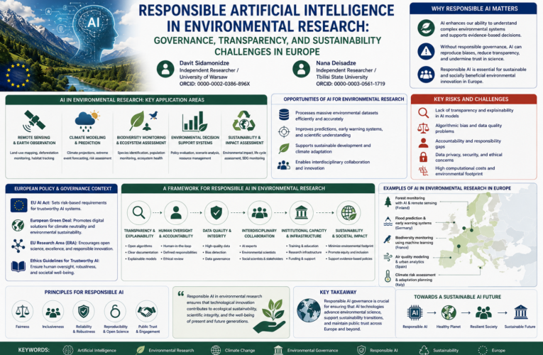 Responsible Artificial Intelligence in Environmental Research: Governance, Transparency, and Sustainability Challenges in Europe