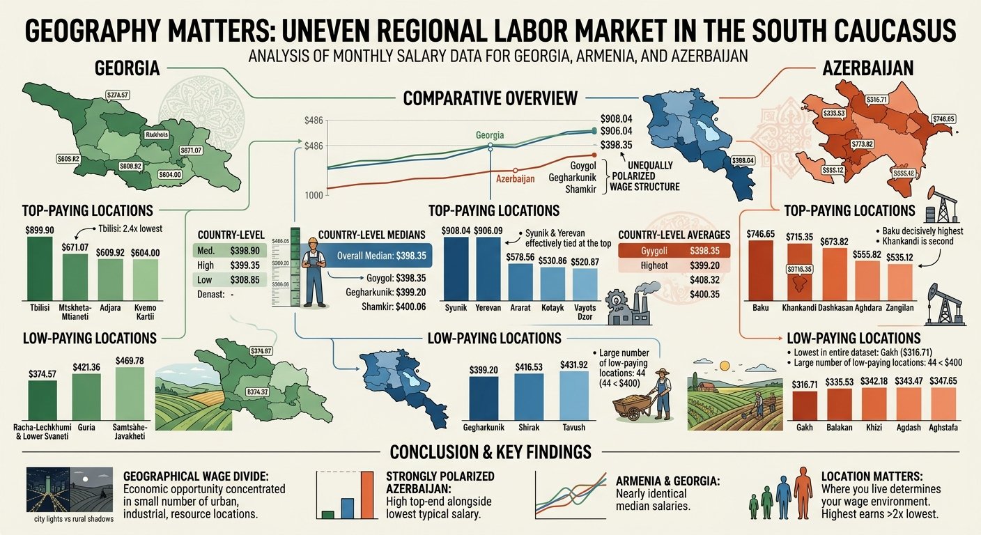 Salaries in the South Caucasus
